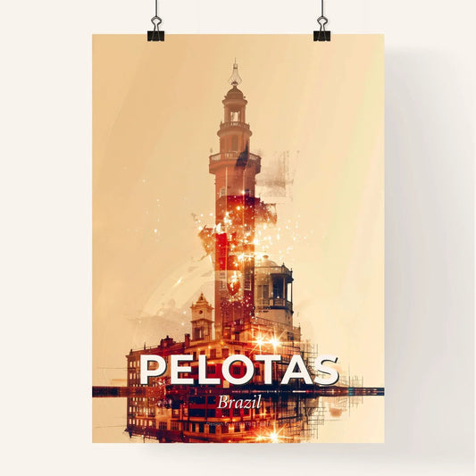 Pelotas City Artwork: Bright and Unique Skyline Poster Poster