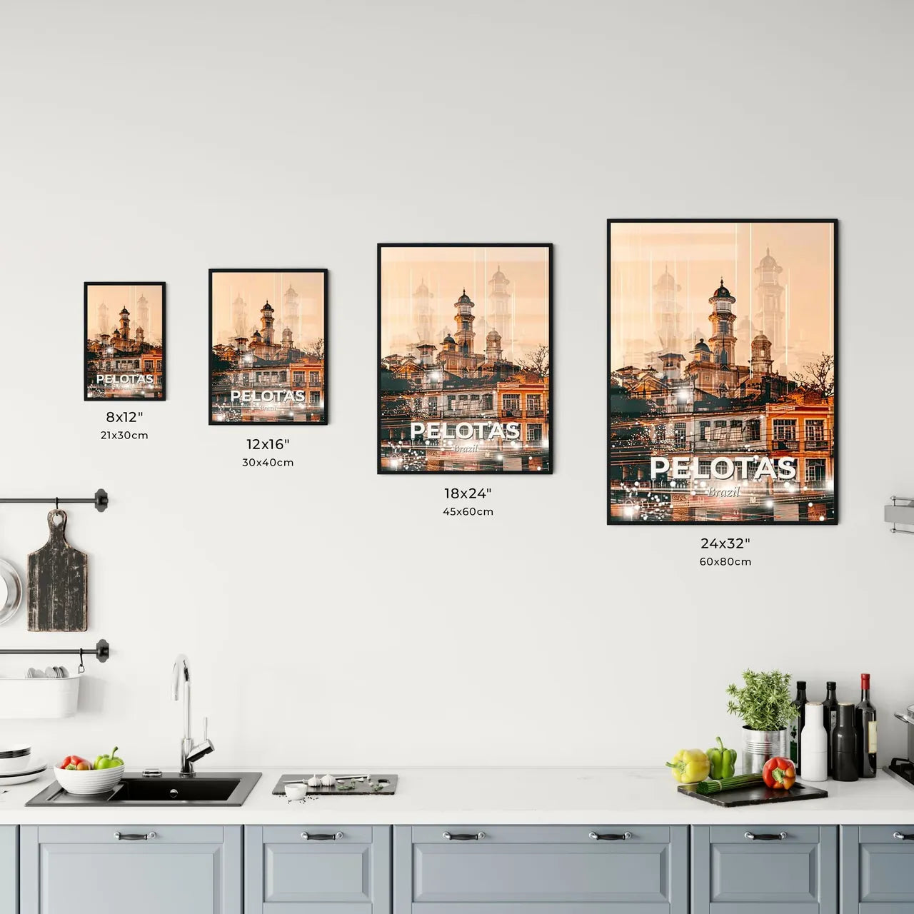 Pelotas Skyline City Art Poster Office Art