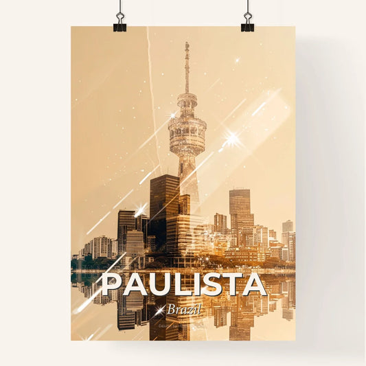 Paulista City Skyline Poster: Double Exposure Dream Poster