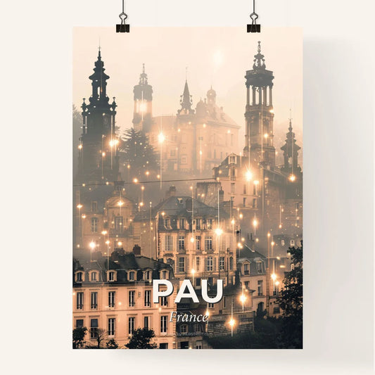 Pau France Skyline Architecture Art Composite Backlit Poster