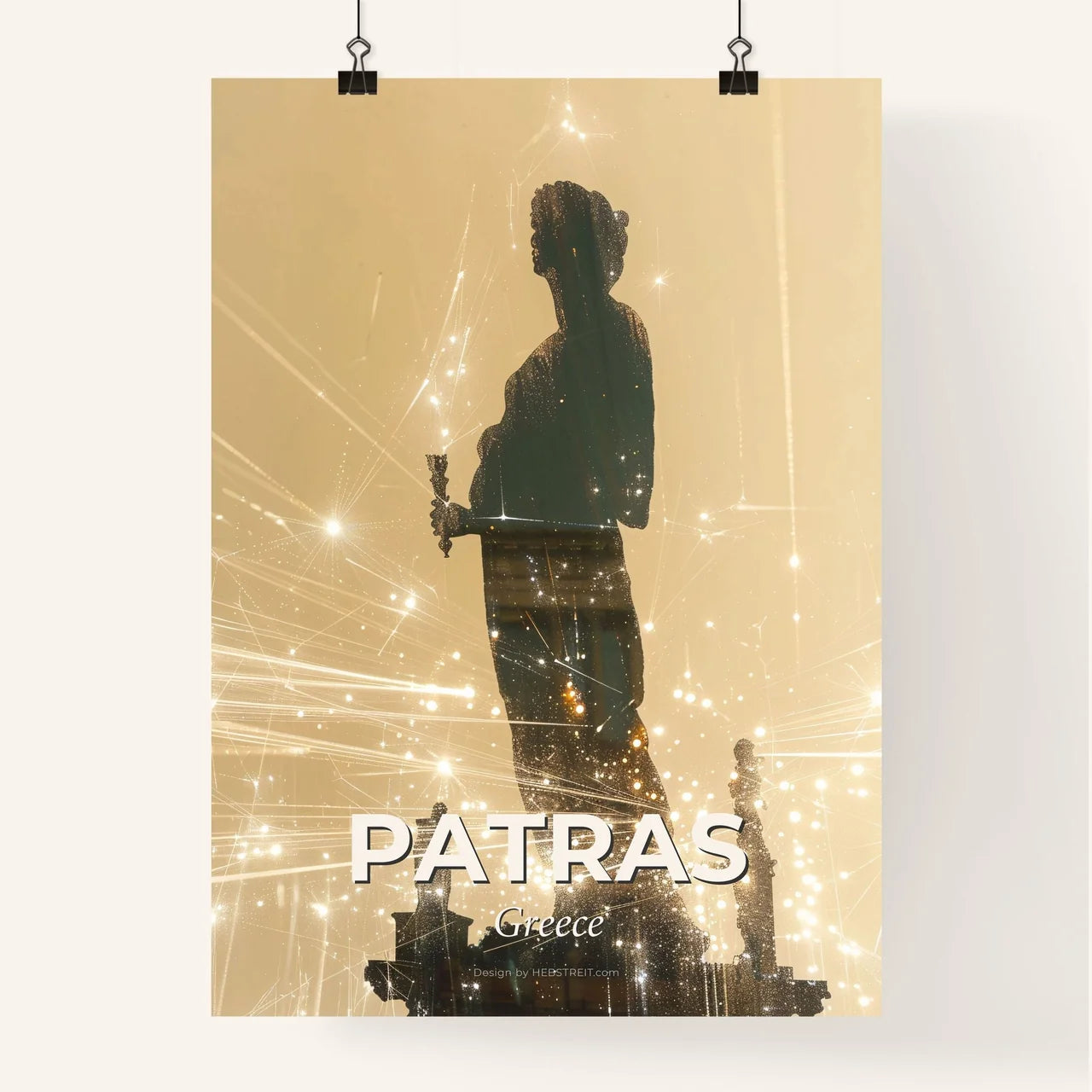 Patras: Icon Silhouette Double Exposure Poster Art Poster