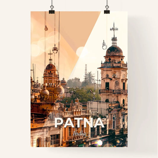 Patna India Skyline Double Exposure Art Poster Poster