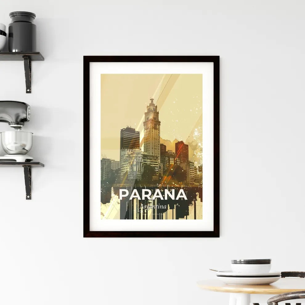 City of Parana Double Exposure Art Print Framed Print