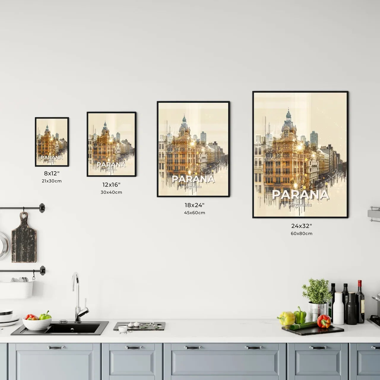 Parana Skyline Double Exposure Art Poster Office Art