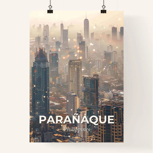 ParaÃ±aque Skyline Double Exposure Composite Art Poster