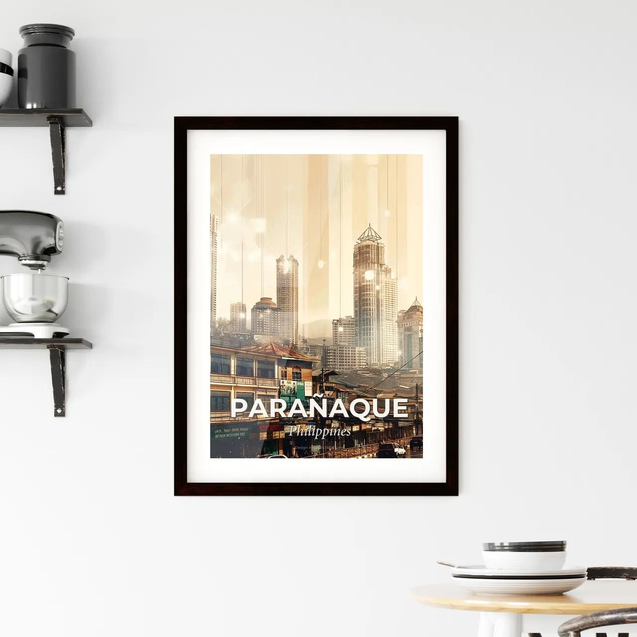 Parañaque Skyline Double Exposure Architecture Framed Print