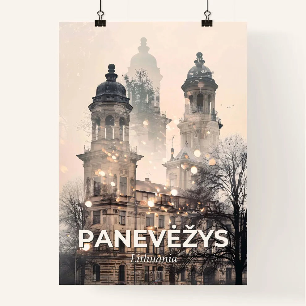 Panevėžys: Subtle City Sparkle Poster Poster