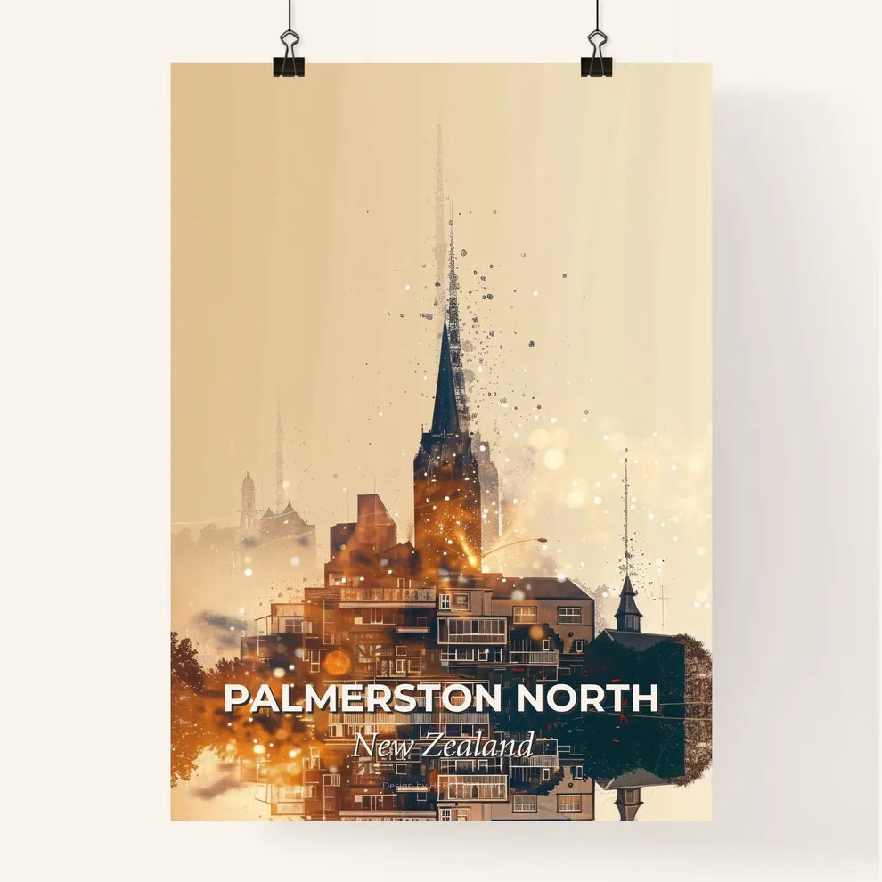 Palmerston North City Lights Poster Art Poster