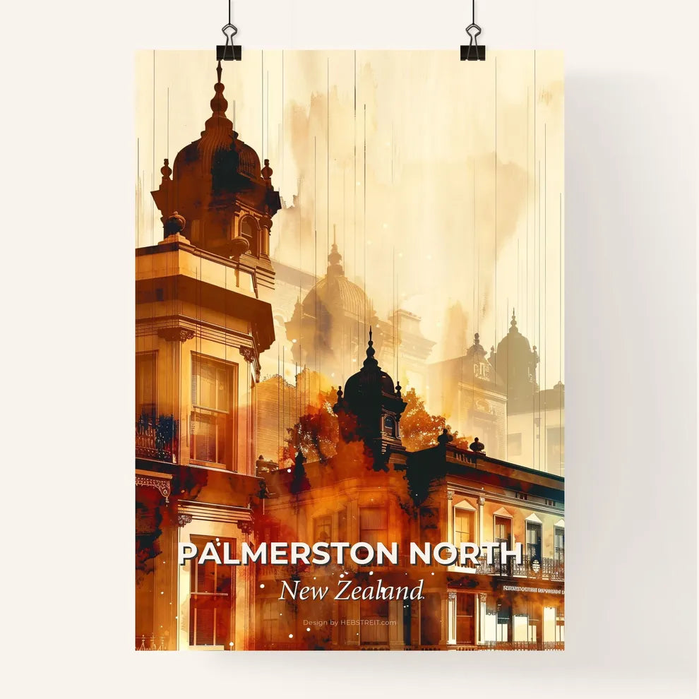 Palmerston North Skyline Composite Artwork Poster Poster