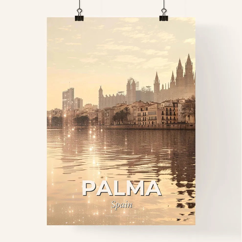 Palma Skyline Double Exposure Art Print Poster