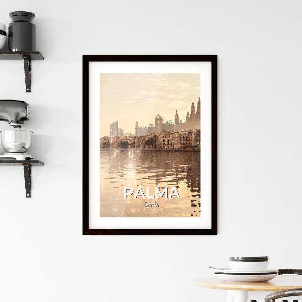 Palma Skyline Double Exposure Art Print Framed Print