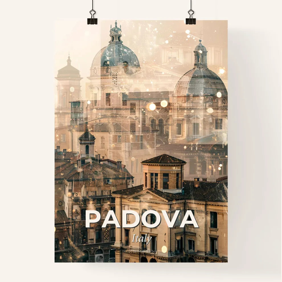 Padua Skyline Double Exposure Art Composite Poster Poster
