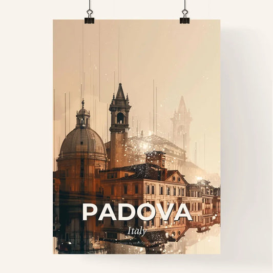 Padua Skyline Iconic Architecture Beige Poster Poster