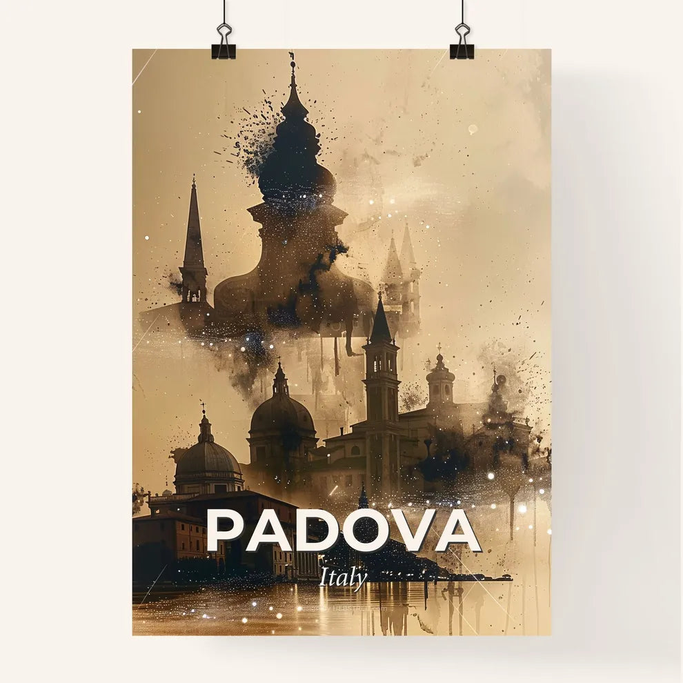 Padua Cityscape Double Exposure Poster Poster