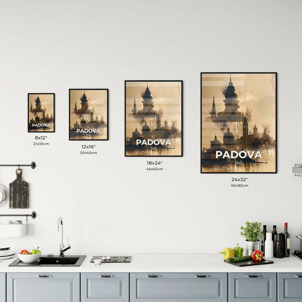 Padua Cityscape Double Exposure Poster Office Art