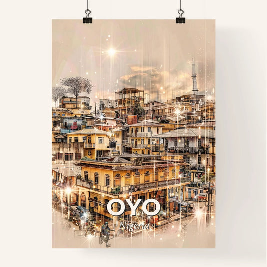 Oyo, Nigeria: A City's Soul in Double Exposure Poster