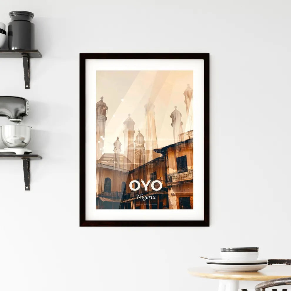 Oyo, Nigeria: Vibrant Skyline Art Framed Print