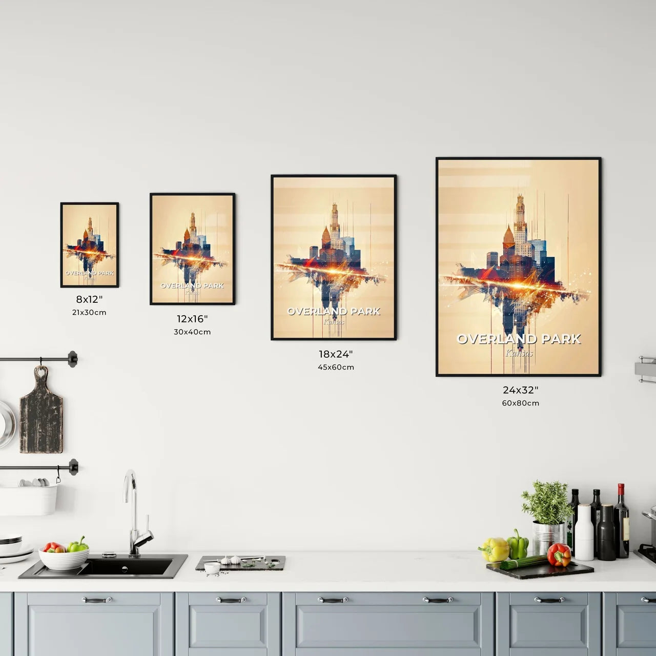Overland Park Skyline Composite Art Cityscape Poster Office Art