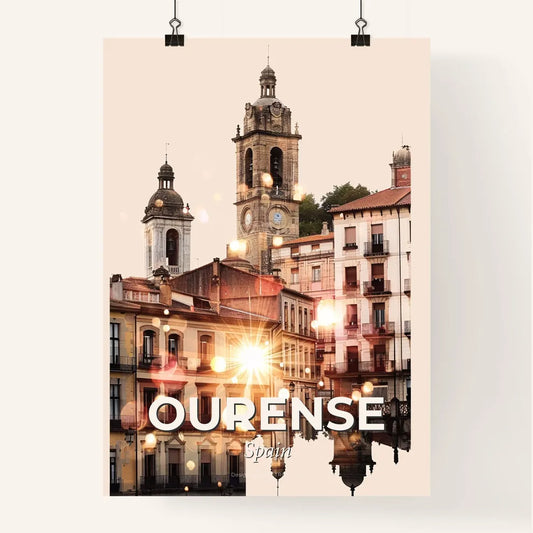 Ourense Cityscape Composite Art Poster Poster