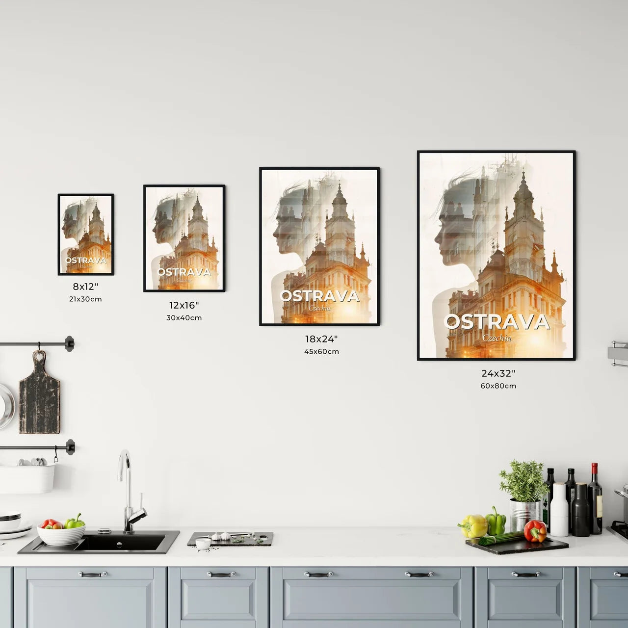 Ostrava Skylight Illusion Cityscape Art Poster Office Art