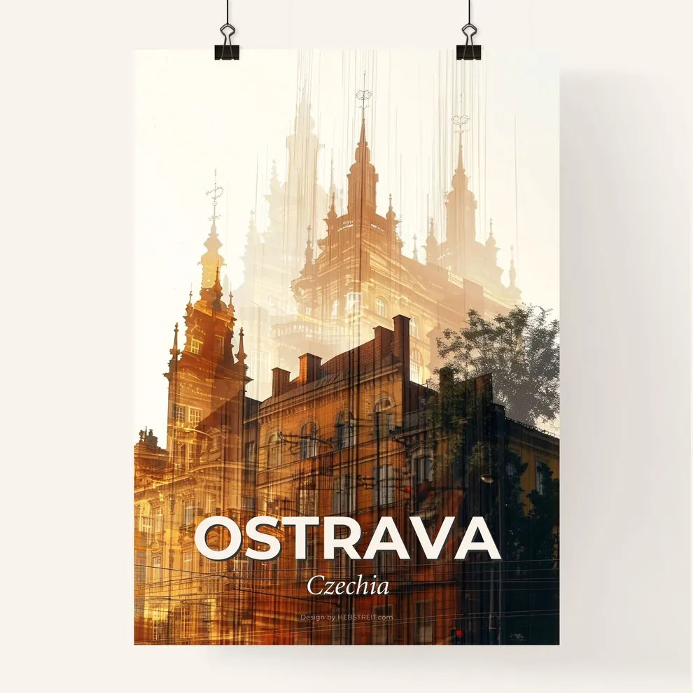 Ostrava City Blisters Bright Beige Poster Art Poster