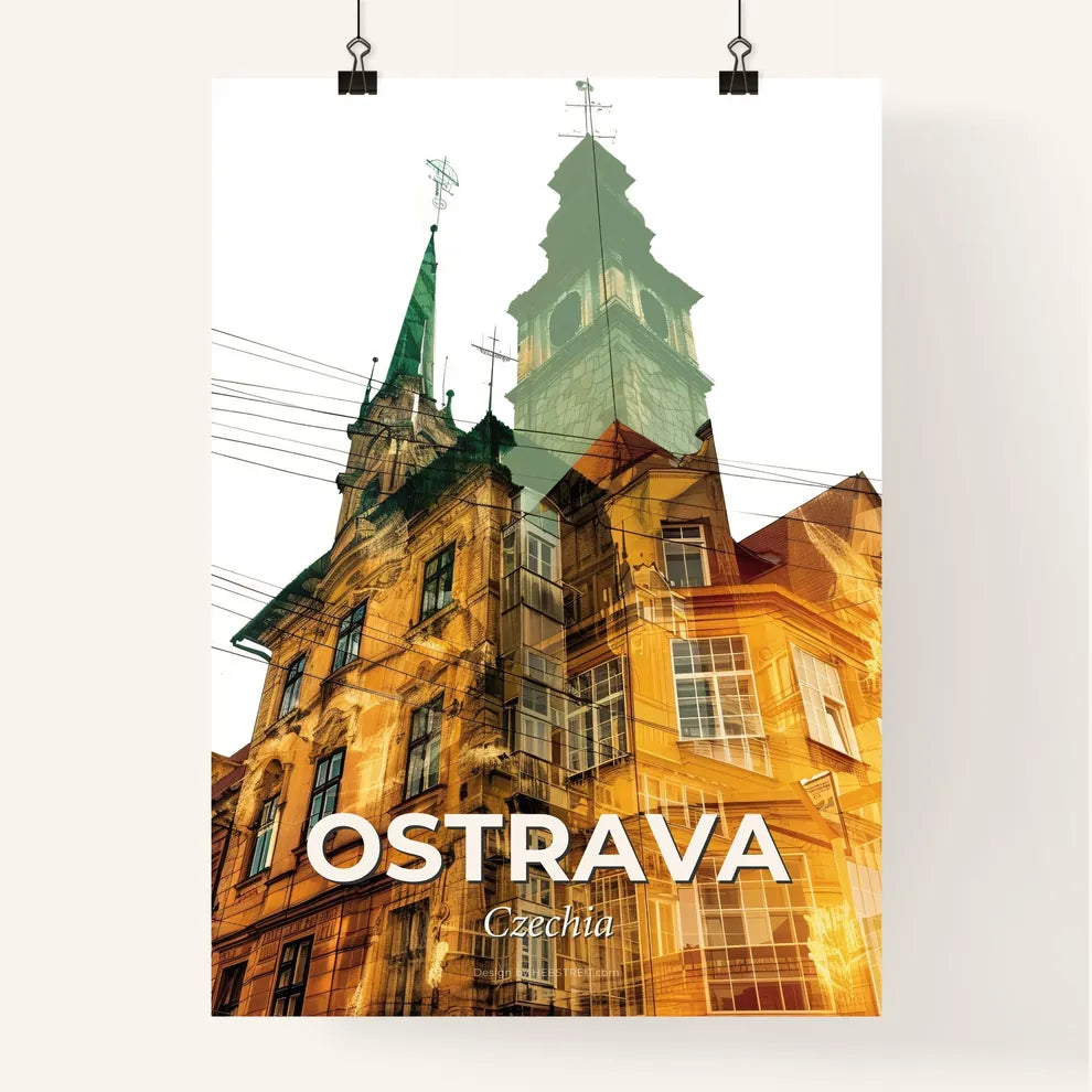 Ostrava Skyline Doppelganger Panorama Poster Poster