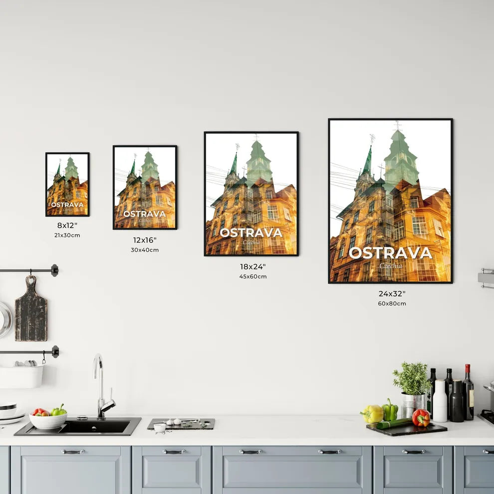 Ostrava Skyline Doppelganger Panorama Poster Office Art
