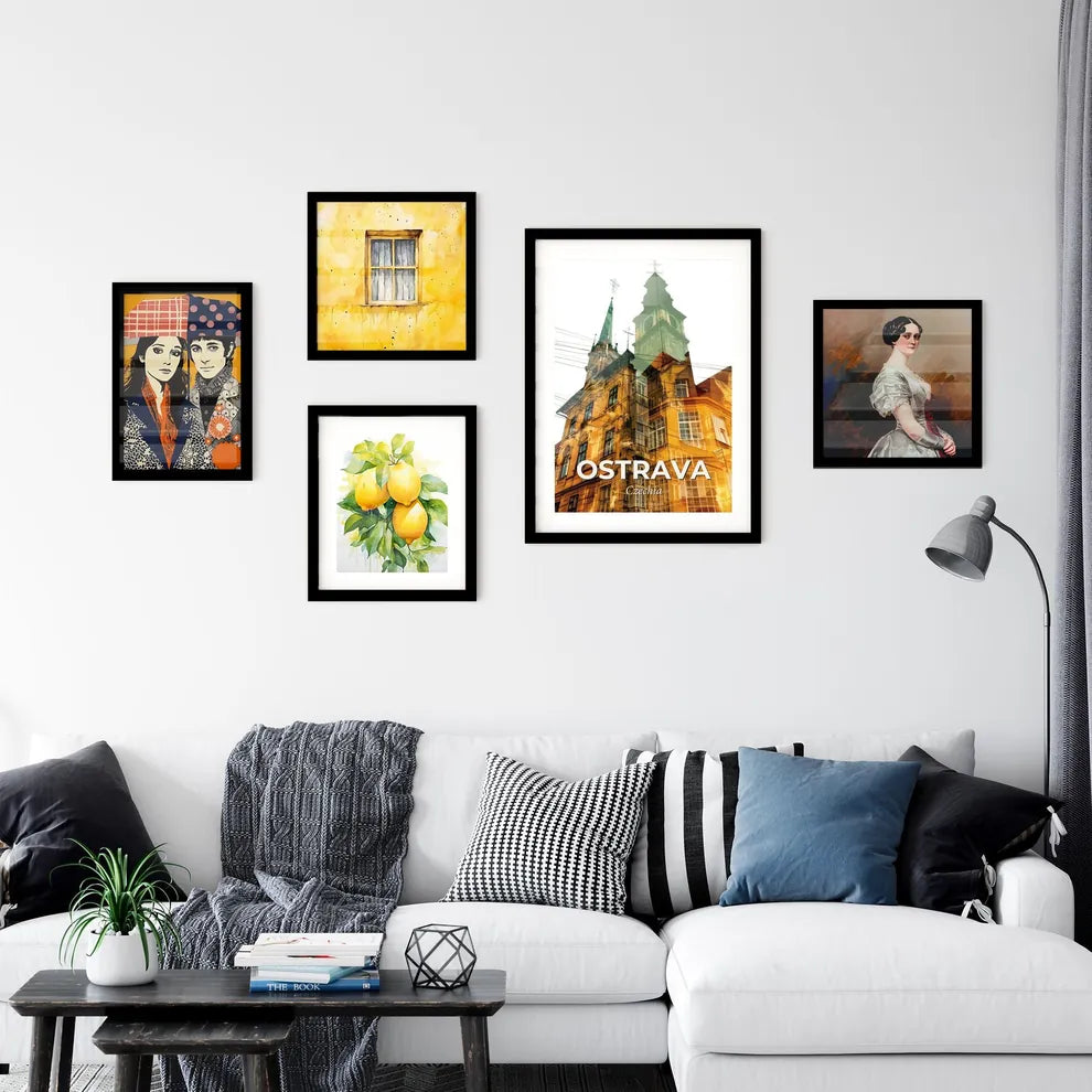 Ostrava Skyline Doppelganger Panorama Poster Wall Art