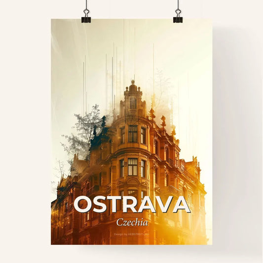 Ostrava Skyline Composite Art Poster Poster