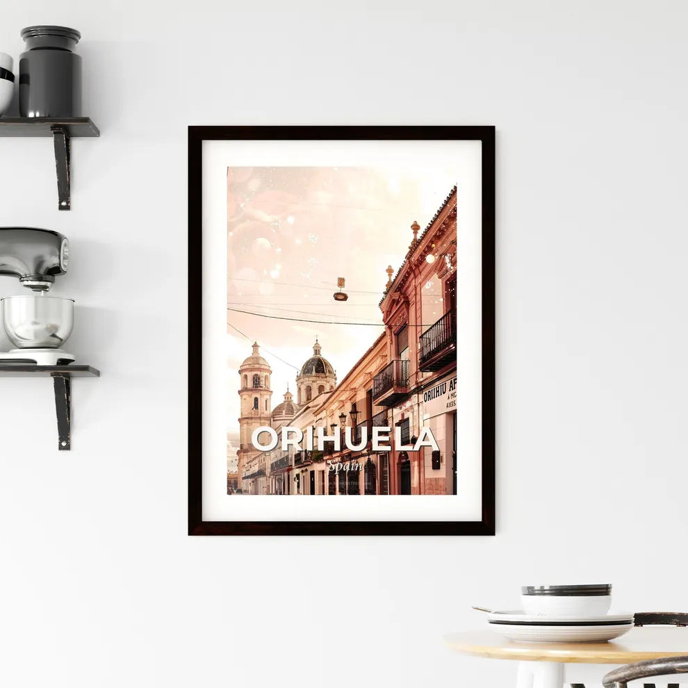 Orihuela: Double Exposure City Skyline Art Framed Print