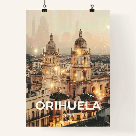 Orihuela City Skyline Composite Art Poster Poster