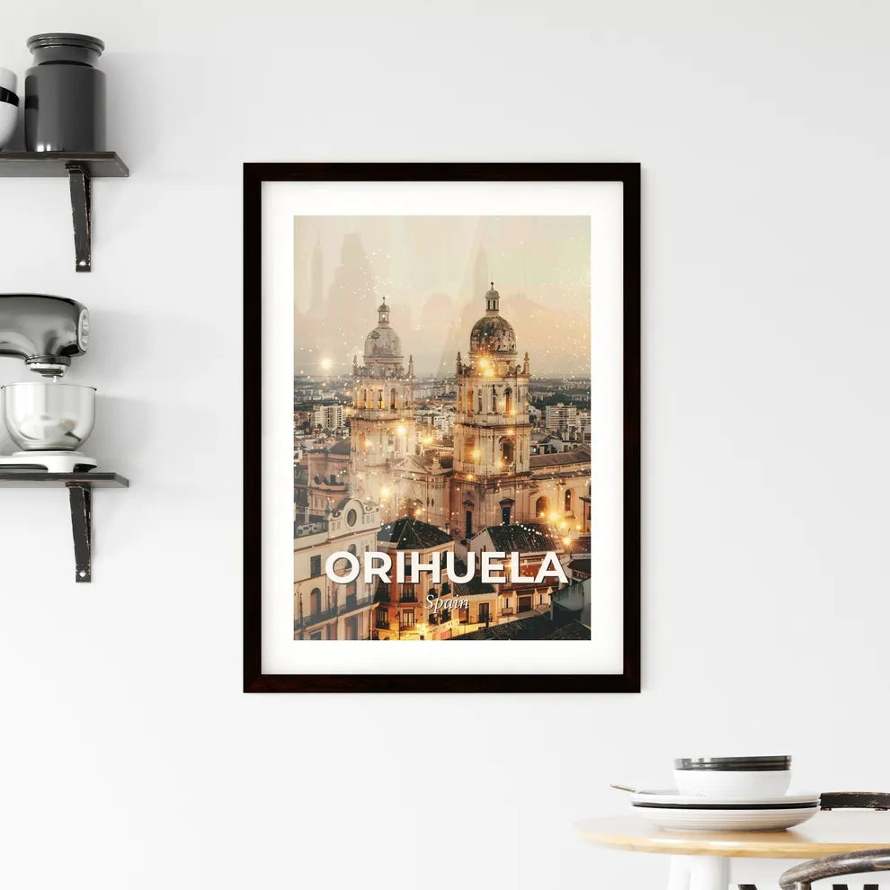 Orihuela City Skyline Composite Art Poster Framed Print