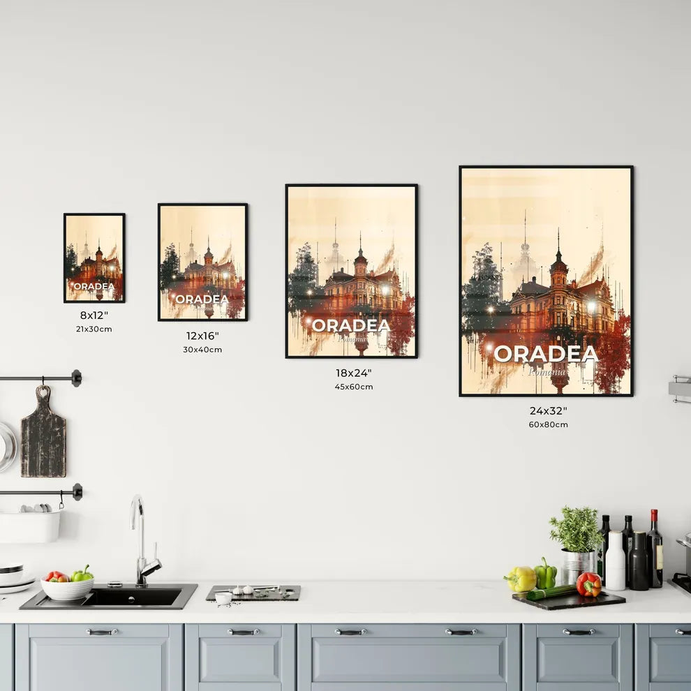 Oradea: Cityscape Composite Art Poster Office Art