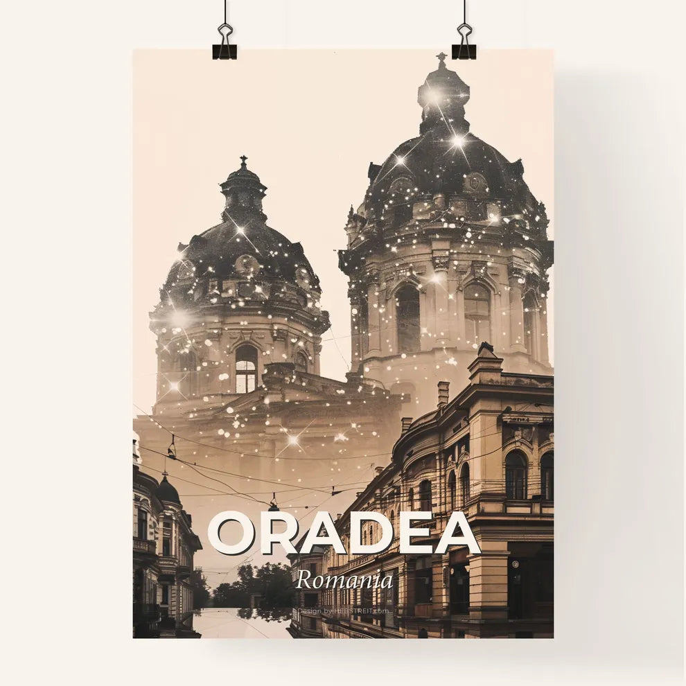 Oradea: Day and Night City Dreamscape Poster Poster