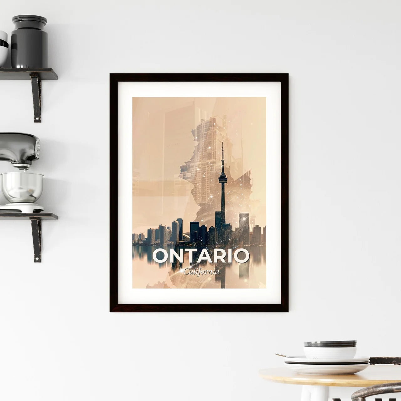 Ontario Skyline: Local Colors Poster Art Framed Print