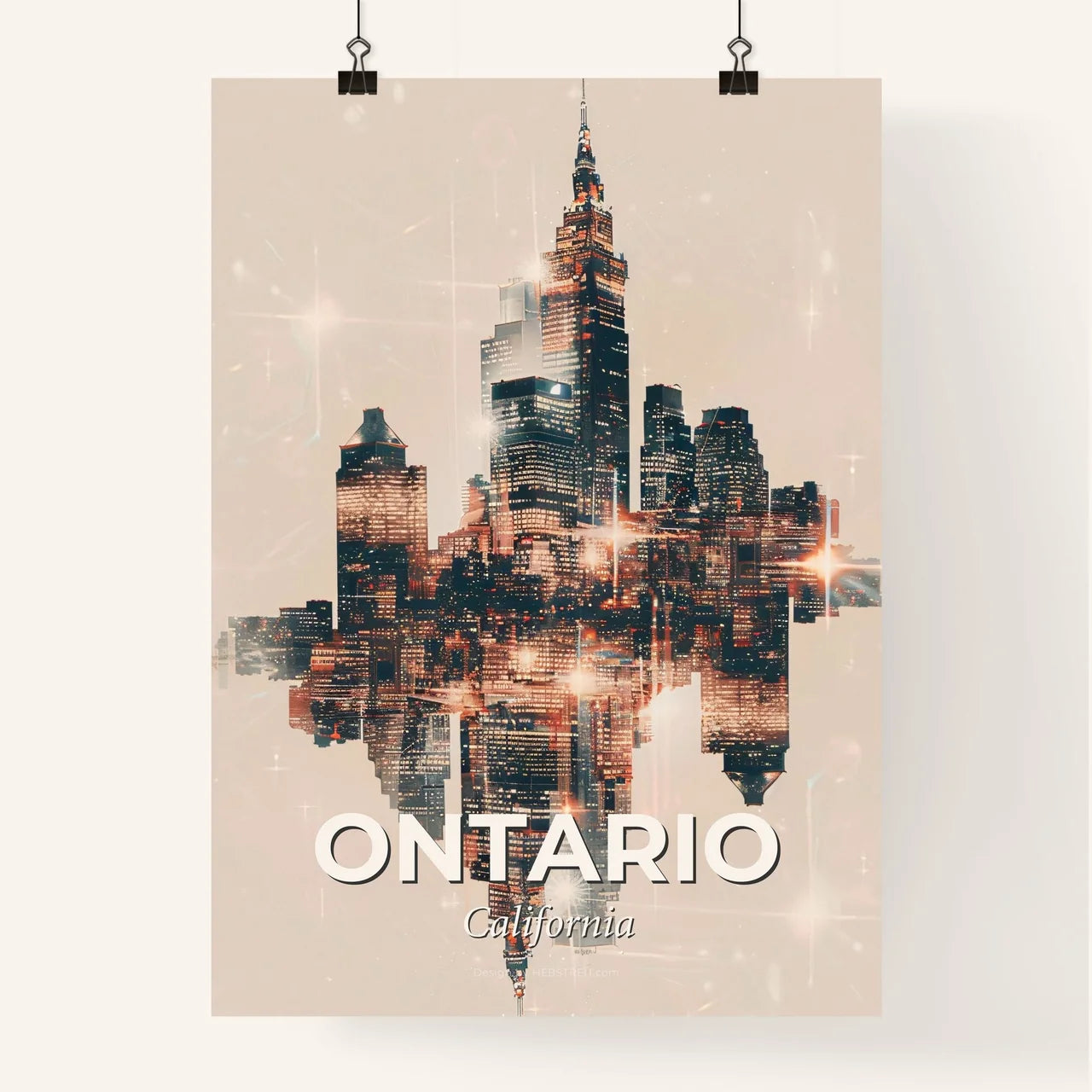 Ontario Skyline Brilliance Composite Art Poster