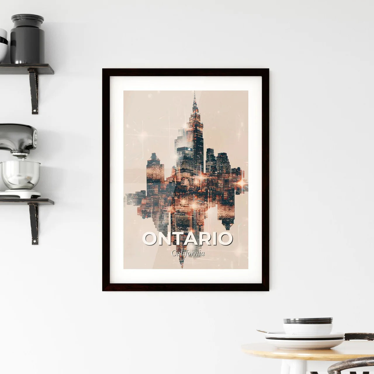 Ontario Skyline Brilliance Composite Art Framed Print