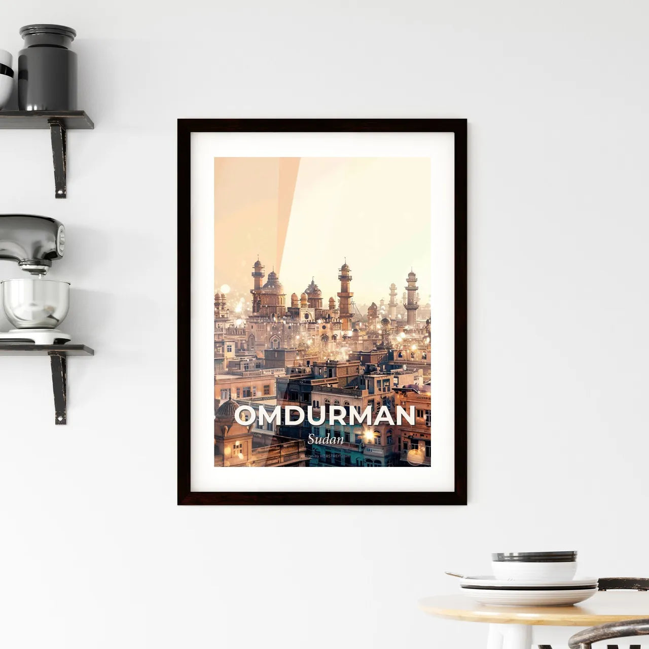 Omdurman Cityscape Art: Local Architecture Impression Framed Print