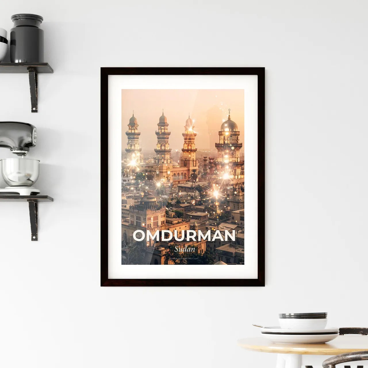 Omdurman Skyline: Eastern Charms Meet Modern Nights Framed Print