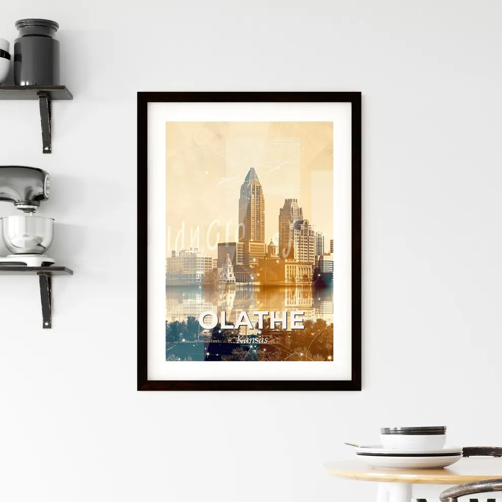 Olathe, Kansas: City Skyline Composite Framed Print