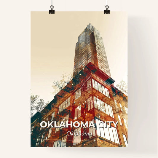 Oklahoma City Skyline Night Sparkle Poster Poster