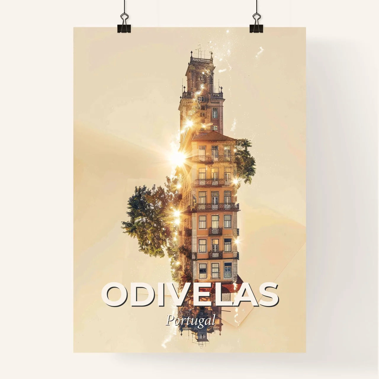 Odivelas Skyline Modern Architecture Panorama Cityscape Print Poster