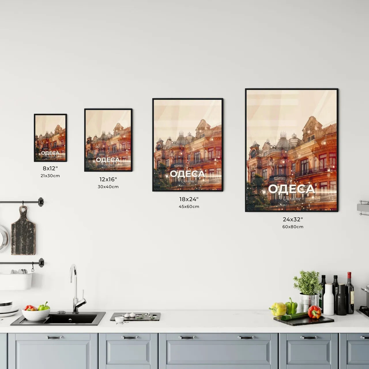 Odessa Skyline Double Exposure Poster Office Art
