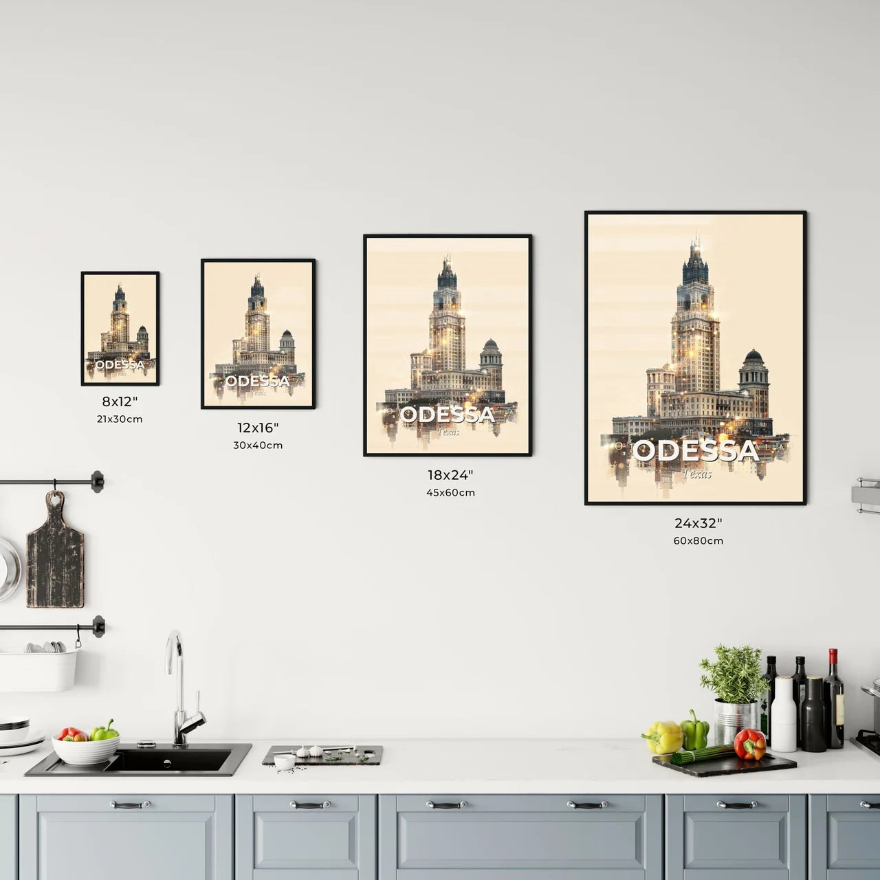 Odessa, Texas Cityscape Art Print Office Art