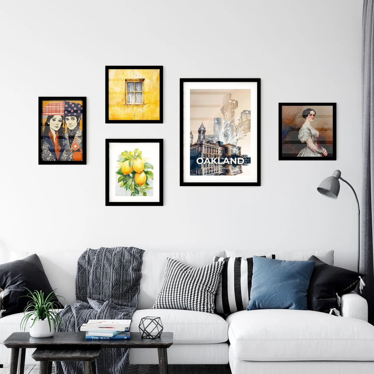 Oakland's Skyline Composite Art Poster Wall Art