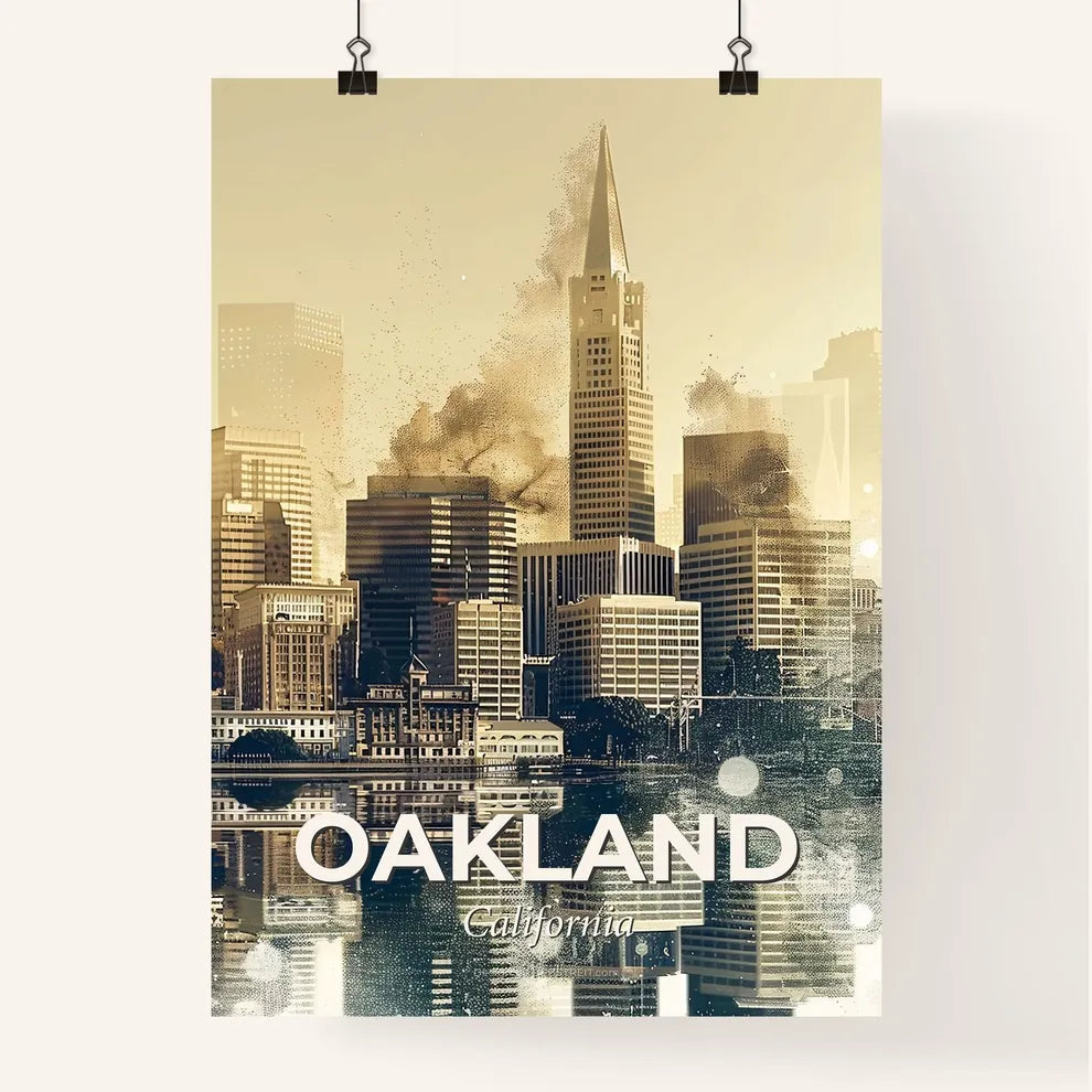 Oakland City Skalines Sparkles Poster