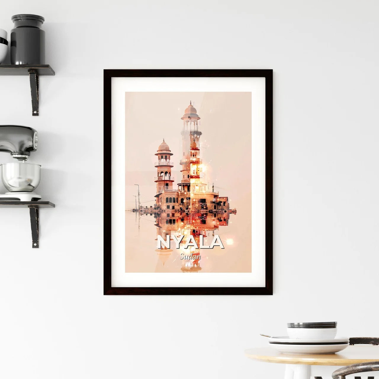 Nyala Skyline Bright Beige Splendor Framed Print