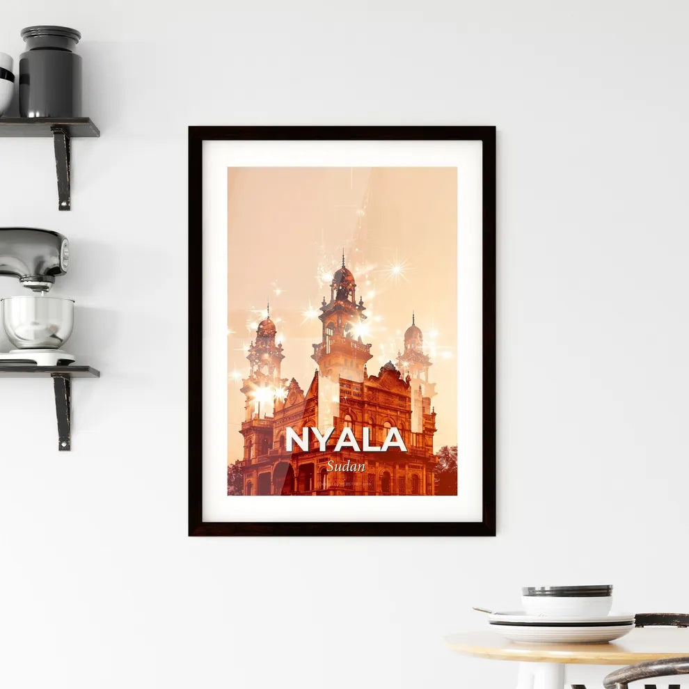 Nyala Architecture City Lights Poster Framed Print