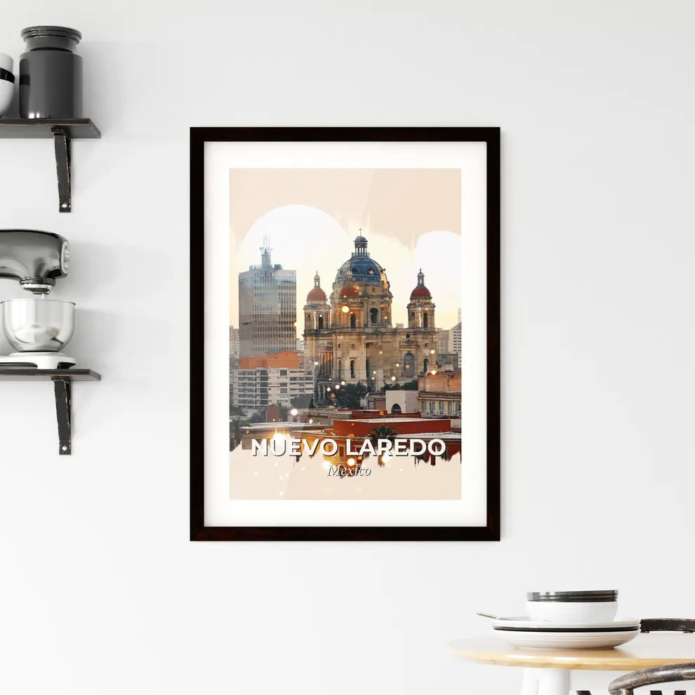 Nuevo Laredo Cityscape Composite Poster Framed Print