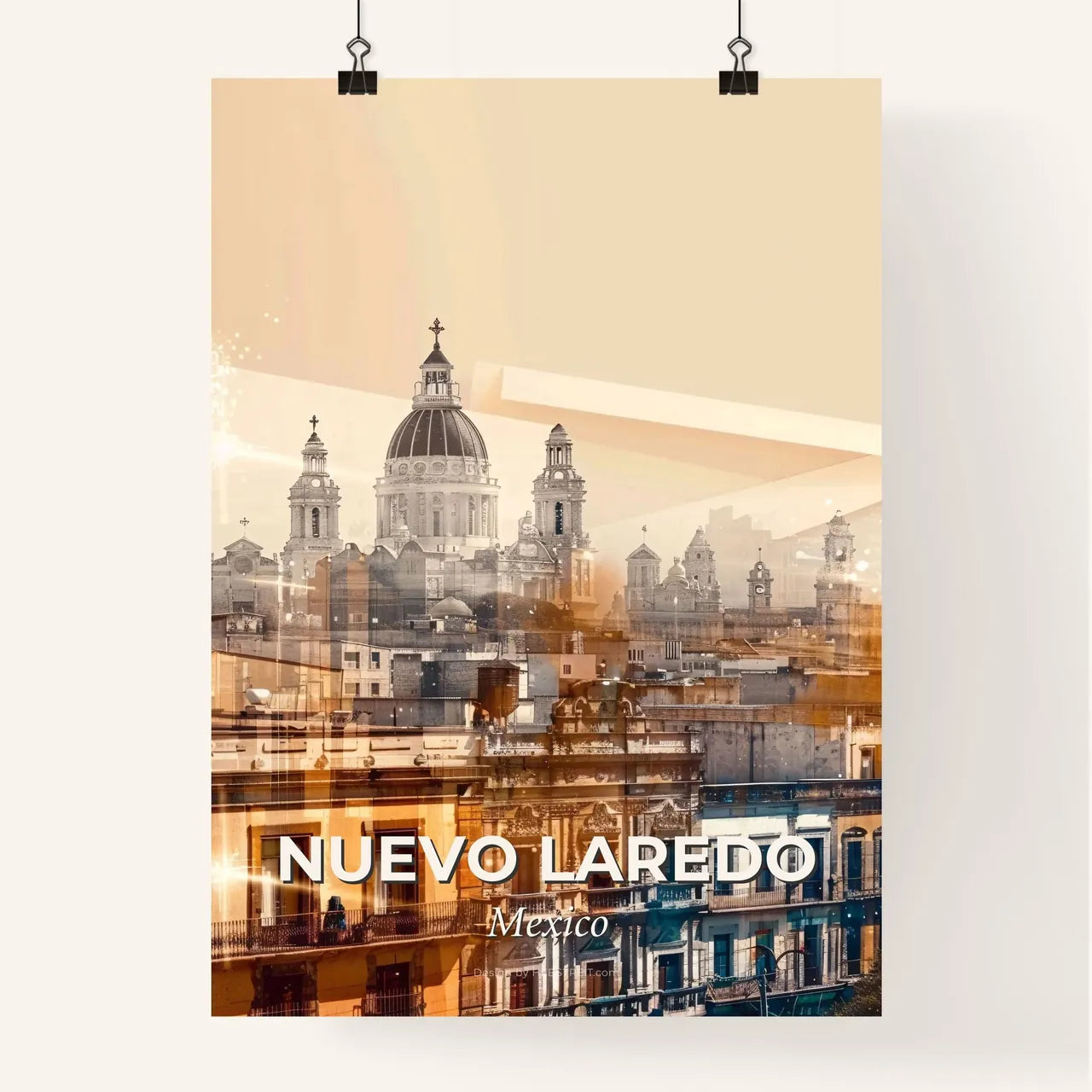 Nuevo Laredo City Skyline Architecture Poster Poster